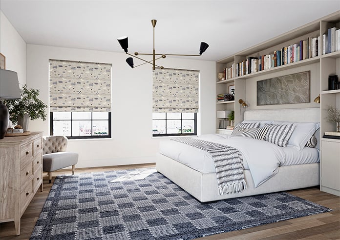 Baa Baa, Charcoal - Roman Blind - Image 7